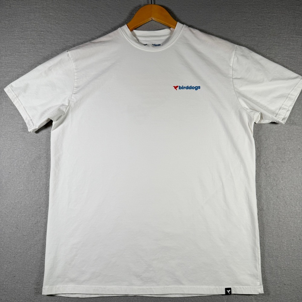 Birddogs Mens XL White Graphic T-Shirt April Big Cannons Yorktown 1776 Patriotic